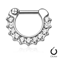 Piercing clicker 11 steentjes