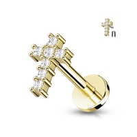 Piercing gemmed kruis