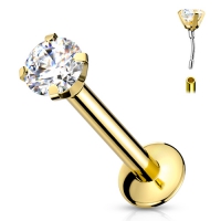 Piercing push in - chirurgisch staal