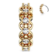 Piercing buigbare lined hoop ring Filigree