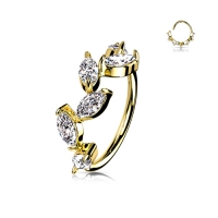 Buigbare ring 6 Marquise CZ Vine