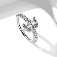 Buigbare ring Triple Marquise CZ Top