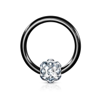 Piercing ringetje crystal ferido