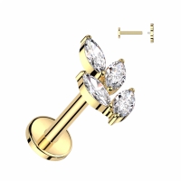 Piercing titanium blaadje marquise
