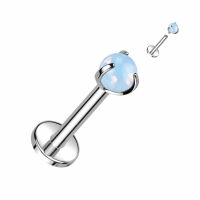 piercing titanium natuursteen met claw