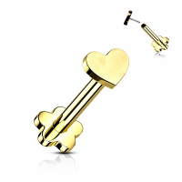 Piercing titanium push in hartje
