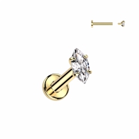 Piercing titanium oval steen