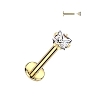Piercing titanium vierkant top