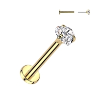 Piercing titanium push in steentje hartje