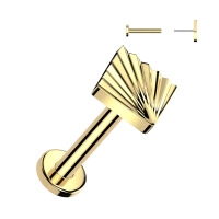 Piercing titanium push in diamant shape