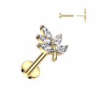 Piercing gemmed blad push in