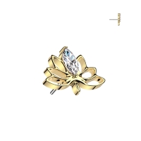 Piercing titanium lotus push in