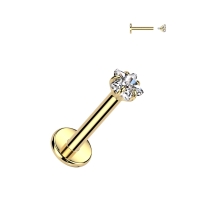Piercing titanium ster top intern schroefdraad