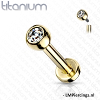 Piercing titanium studs intern schroefdraad