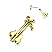 Piercing titanium ball kruis push in