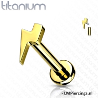 Piercing titanium bliksem intern schroefdraad