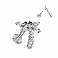 Piercing titanium Dragonfly intern schroefdraad