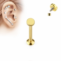 piercing plat rondje intern schroefdraad