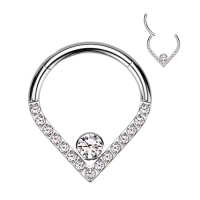 Piercing titanium Chevron style clicker