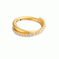 Piercing titanium High Quality clicker crossed
