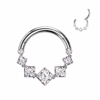Piercing titanium 7lined square clicker