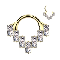 Piercing titanium 7 fan glimmend