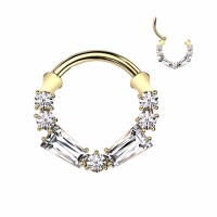 Piercing titanium ring Baguette