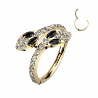 Piercing titanium ring snake