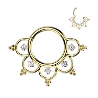 Piercing titanium old look filigree
