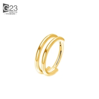 Piercing titanium double lined basis
