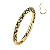 Piercing PVD Oxidized Lizard Skin