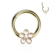 Piercing PVD flower ring