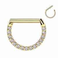 Piercing PVD front facing gemmed style