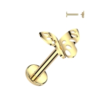 Piercing titanium vlinder 3D top