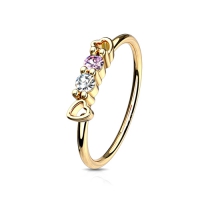 Piercing CZ hartjes top
