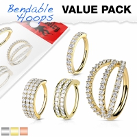 Voordeelset 4 pack assortiment buigbare hoop rings