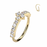 Piercing lined met center steen buigbare ring