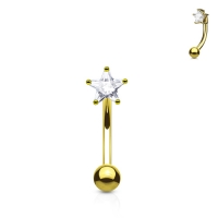 Piercing CZ steentje ster