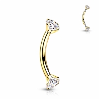 Piercing titanium curved rond intern