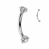Piercing titanium curved ster