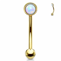 Piercing curved opal top