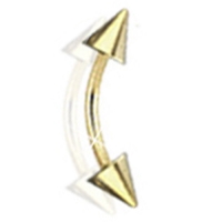 Piercing curved spike