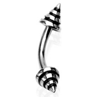 Piercing curved strepen