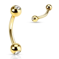 Piercing curved steentje
