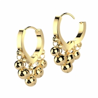 Oorbellen met balletjes hanger 0.8