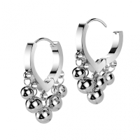 Oorbellen met balletjes hanger 0.8