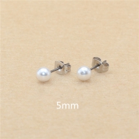 Oorbellen parel wit 0.8