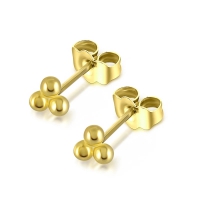 Oorbel .925 Silver stud 3 cluster 0.8