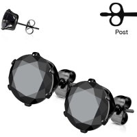 Oorbellen steen rond 0.8