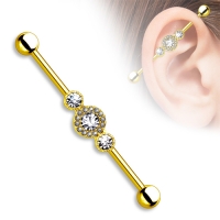 Industrial piercing 3 gecentreerde ronde cirkels